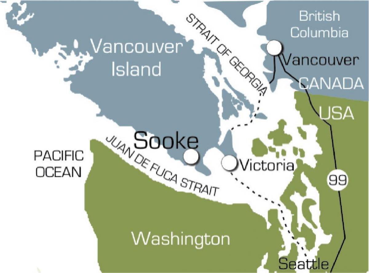 خريطة سوك جزيرة فانكوفر