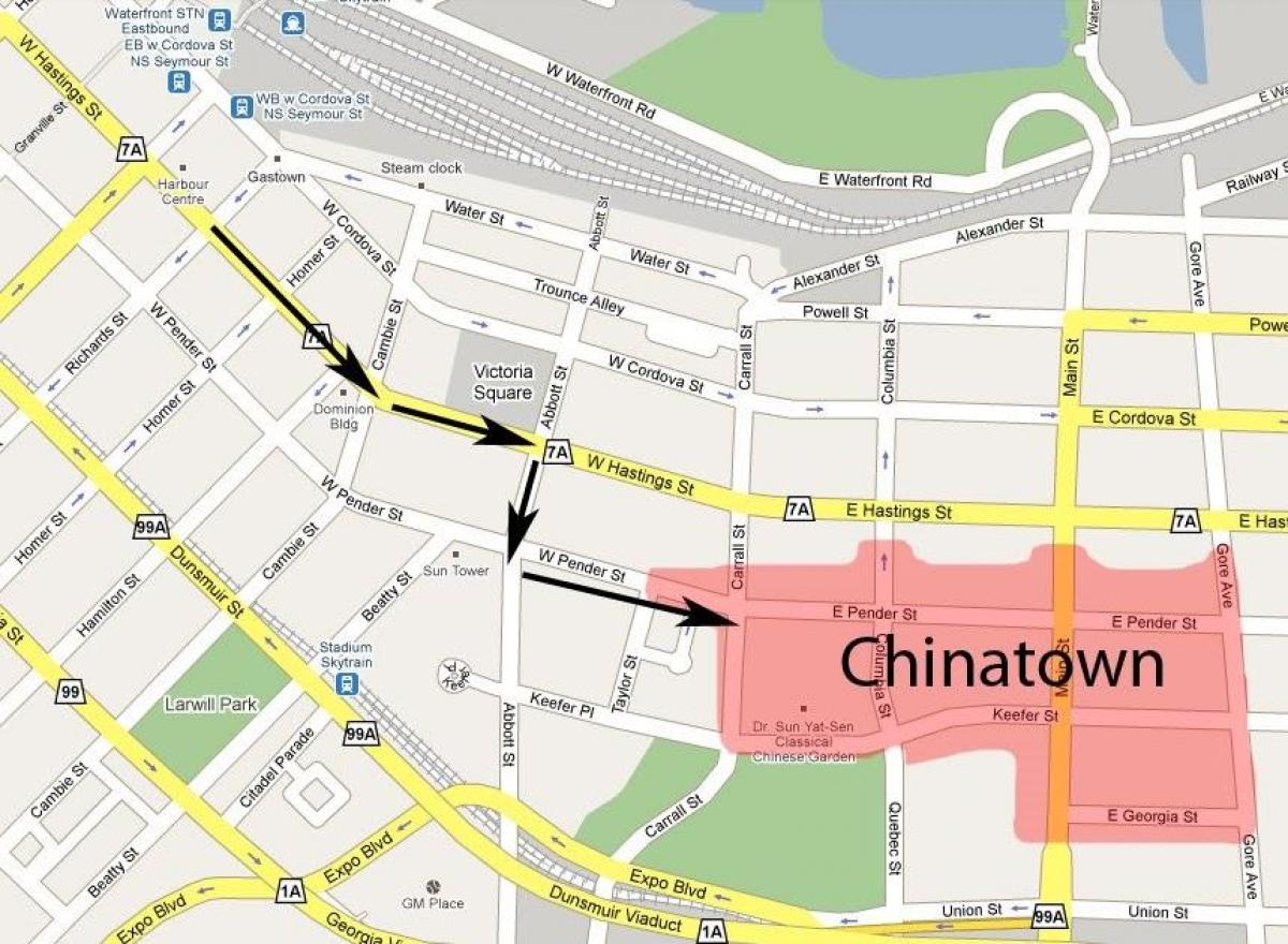 خريطة الحي الصيني فانكوفر