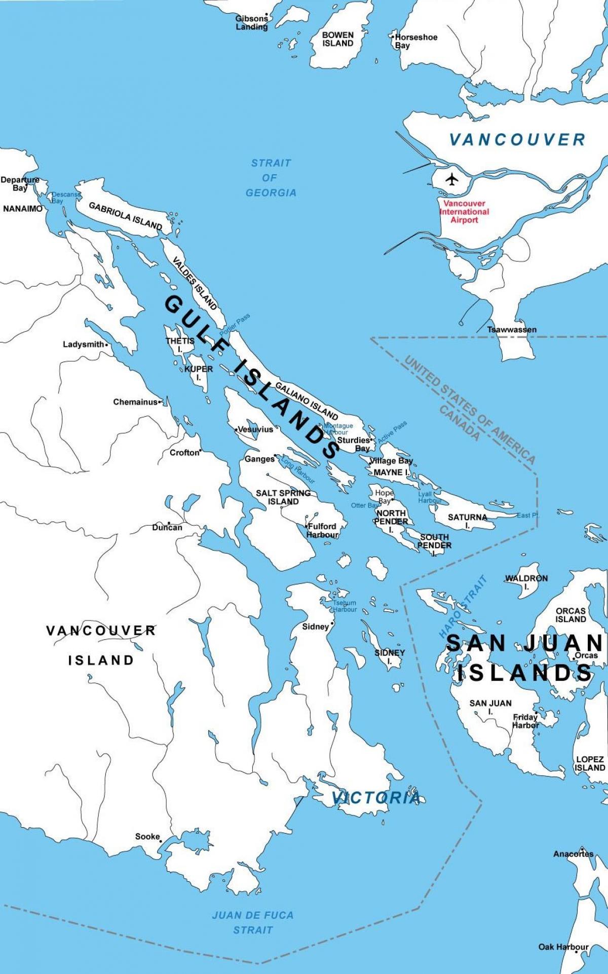 خريطة شمال الخليج الجزر 