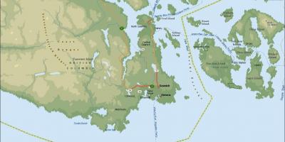 خريطة saanich جزيرة فانكوفر