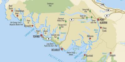 خريطة أوكلويليت جزيرة فانكوفر