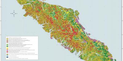 خريطة جزيرة فانكوفر الجيولوجيا