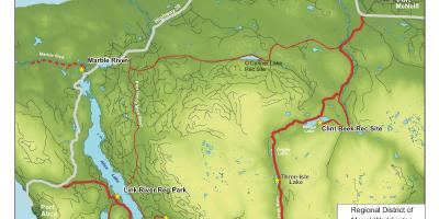 خريطة جزيرة فانكوفر الكهوف