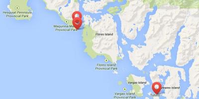 خريطة جزيرة فانكوفر الينابيع الساخنة