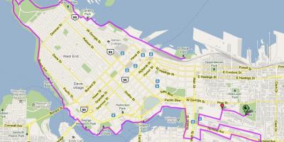 مدينة فانكوفر الدراجة خريطة