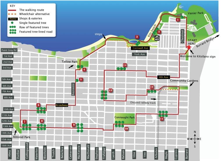خريطة kitsilano فانكوفر