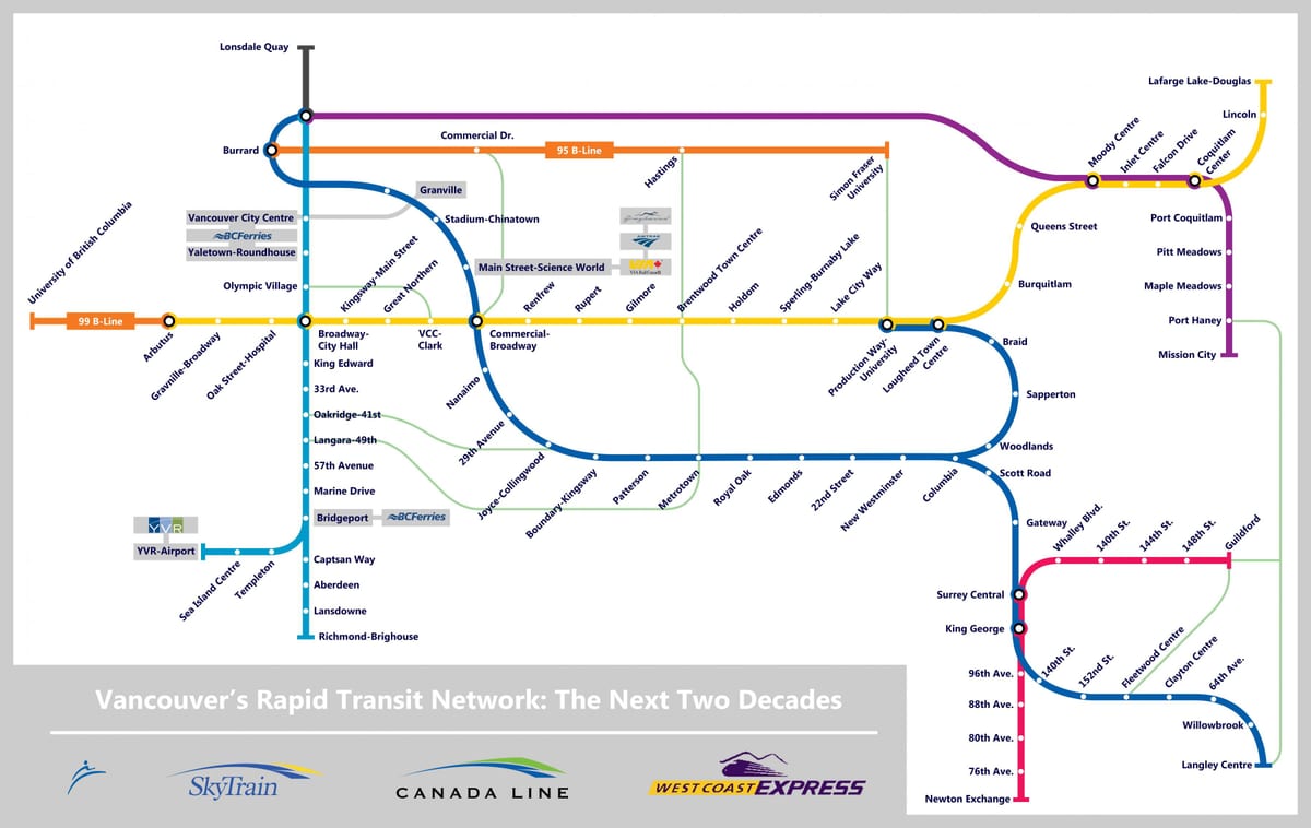 خريطة فانكوفر lrt 