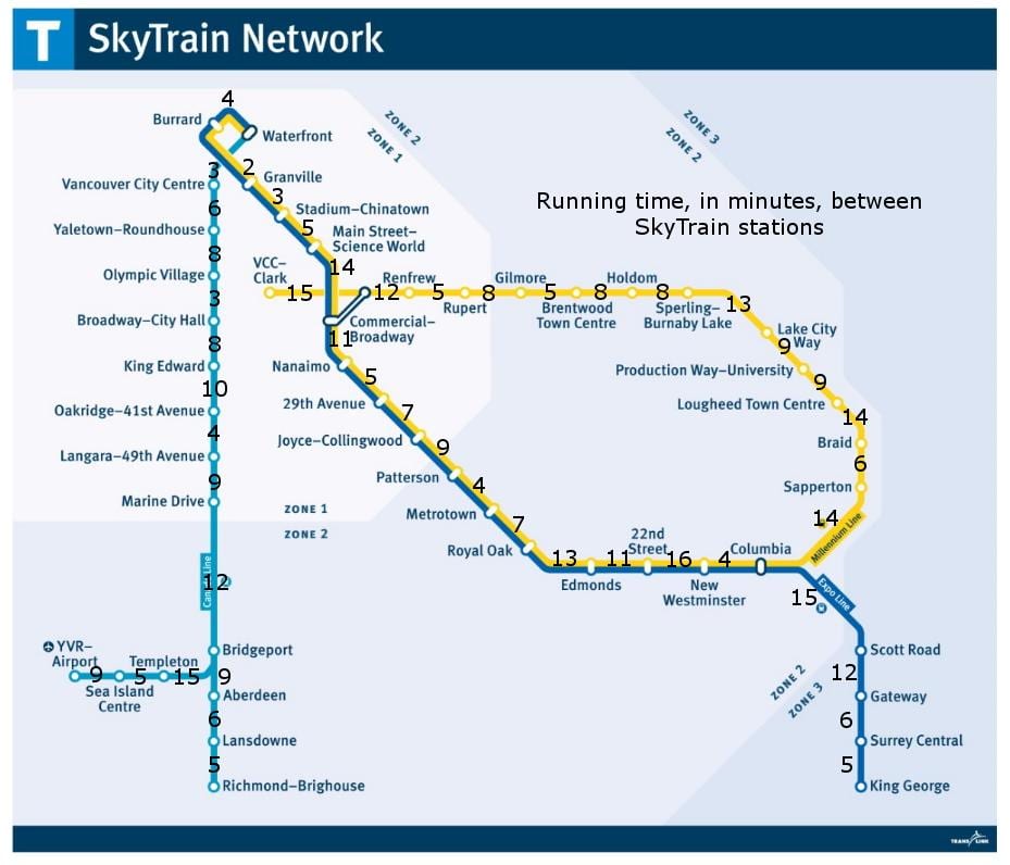 فانكوفر محطة قطار خريطة