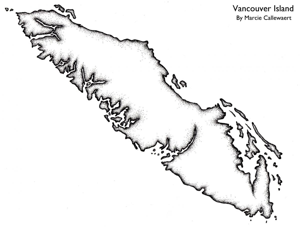 خريطة جزيرة فانكوفر مخطط