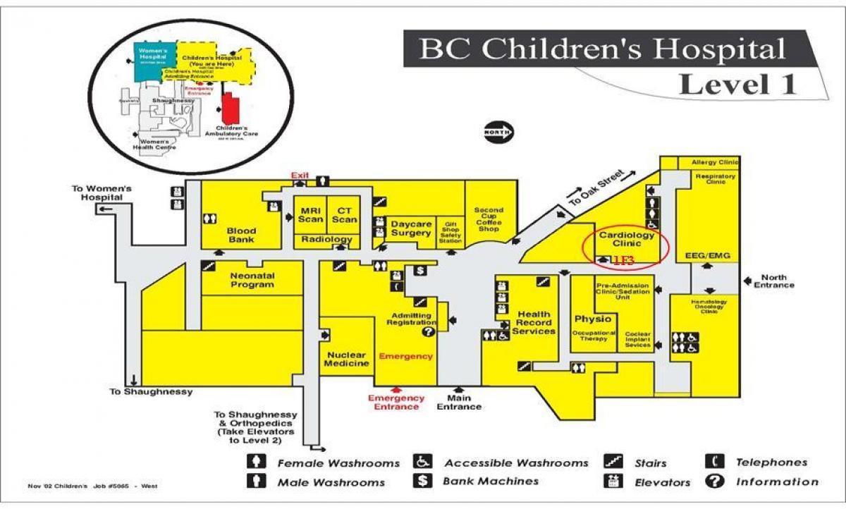 خريطة قبل الميلاد مستشفى الأطفال