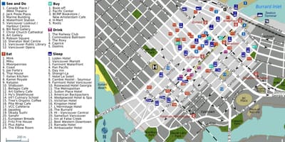 Yaletown فانكوفر خريطة